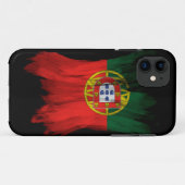 Portugal flag brush stroke, national flag Case-Mate iPhoneケース (裏面(横))