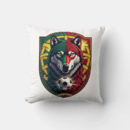 Portugal Iberian Wolf Glory Tee, National  Gift クッション
