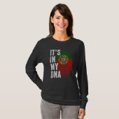Portugal It's In My DNA Cute Portuguese Fingerprin Tシャツ (正面フル)