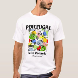 Portugal made heart tシャツ