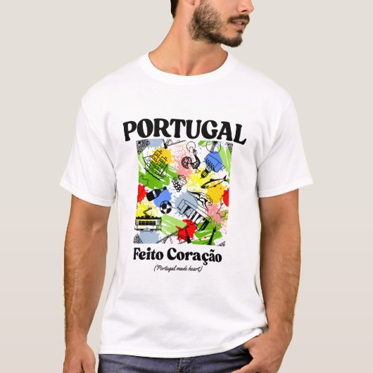 Portugal made heart tシャツ (正面)
