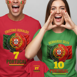 Portugal National Football Heritage Soccer Ball Tシャツ