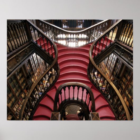 Portugal, Oporto (Porto). Stairs in historic ポスター (正面)