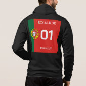 Portugal Soccer Fan Jersey - Custom Name & Number  パーカ (裏面)