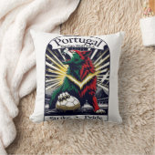 Portugal Soccer Iberian Wolf, National Pride Gift クッション (ブランケット)
