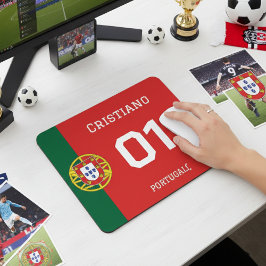 Portugal Soccer Legend Custom Name Desk Mat  マウスパッド