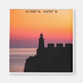 Portugal Sunset Lighthouse Coordinates Magnet – Co マグネット