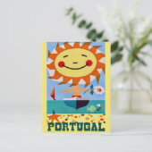 Portugal Travel Poster Postcard ポストカード (スタンド正面)