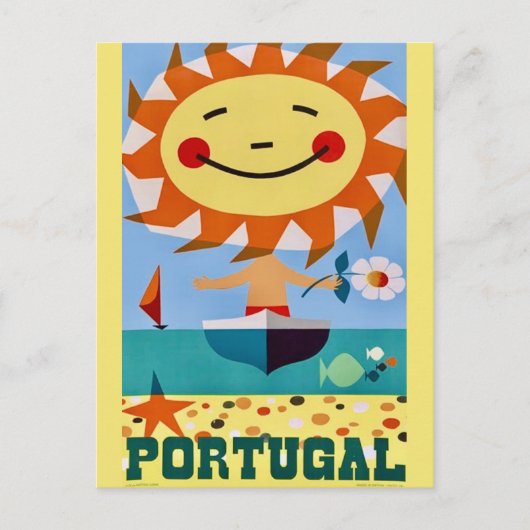 Portugal Travel Poster Postcard ポストカード (正面)