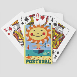 Portugal Travel Poster Postcard Playing cards トランプ