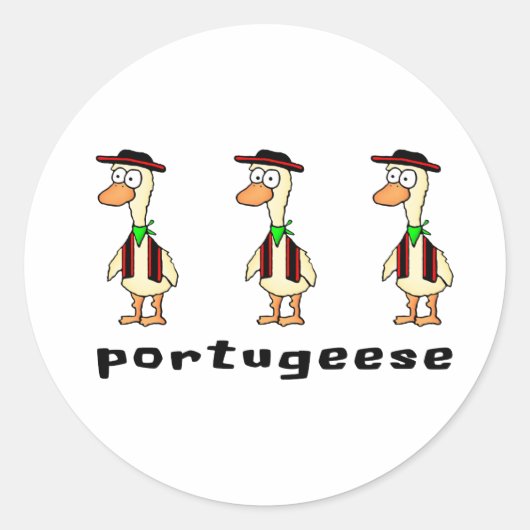 Portugeeseのステッカー ラウンドシール (正面)