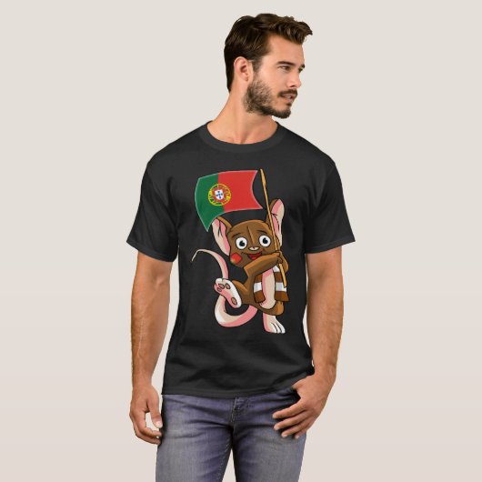 Portugese Fan Mouse Tシャツ (正面フル)