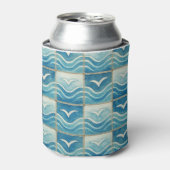 Portuguese Azulejo Blue Tile Pattern Can Cooler –  缶クーラー (缶正面)