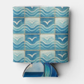 Portuguese Azulejo Blue Tile Pattern Can Cooler –  缶クーラー (正面)