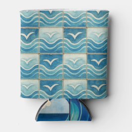 Portuguese Azulejo Blue Tile Pattern Can Cooler –  缶クーラー