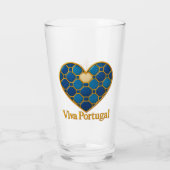 Portuguese Azulejo Heart Glass Cup  タンブラーグラス (裏面)