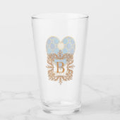Portuguese Azulejo Heart Glass Cup  タンブラーグラス (正面)