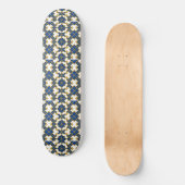 Portuguese Azulejo Pattern Skateboard Deck – Blue  スケートボード (正面)
