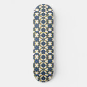 Portuguese Azulejo Pattern Skateboard Deck – Blue  スケートボード (正面)