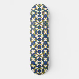 Portuguese Azulejo Pattern Skateboard Deck – Blue  スケートボード