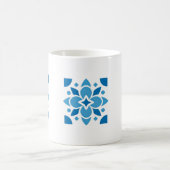 Portuguese Azulejo Tile Floral Mug – Blue Ceramic  コーヒーマグカップ (中央)