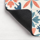 Portuguese Azulejo Tile Pattern Mousepad – Blue &  マウスパッド (コーナー)