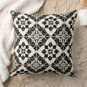 Portuguese Azulejo Tile Pattern Throw Pillow – Bla クッション (ブランケット)