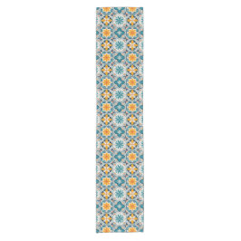 Portuguese Azulejo Tile Table Runner – Blue & Yell ショートテーブルランナー