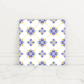 Portuguese Blue and Gold Azulejo Ceramic タイル