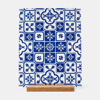 Portuguese Blue Azulejo Tile Acrylic Sign – Tradit アクリルサイン