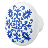 Portuguese Blue Tile central round medallion セラミックノブ (右)