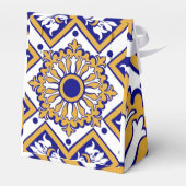 Portuguese Blue Yellow Mediterranean Floral フェイバーボックス (裏面サイド)