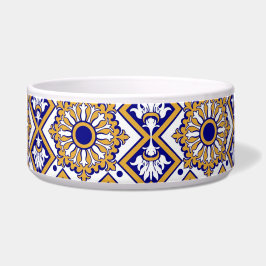 Portuguese Blue Yellow Mediterranean Floral ボウル