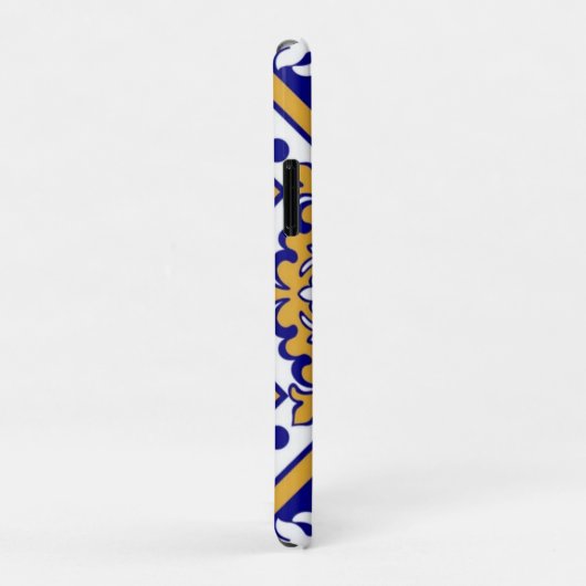 Portuguese Blue Yellow Mediterranean Floral  Case-Mate iPhoneケース (裏面/右)