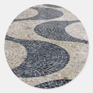 Portuguese Calçada, Lisbon, Portugal ラウンドシール