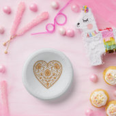 Portuguese Filigree Heart Paper Plate – Elegant Go ペーパーボウル (パーティー)