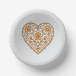Portuguese Filigree Heart Paper Plate – Elegant Go ペーパーボウル