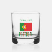 Portuguese Flag Green Personalized ウイスキーグラス (正面)