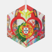 Portuguese folk art ガラスオーナメント (正面)