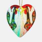 Portuguese folk art セラミックオーナメント (左)