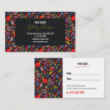 Portuguese Folk Blue & Red Appointment Reminder