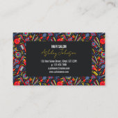 Portuguese Folk Blue & Red Appointment Reminder 名刺 (正面)