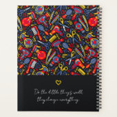 Portuguese folk hair icons — black, red & blue プランナー手帳 (裏面)