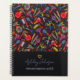 Portuguese folk hair icons — black, red & blue プランナー手帳