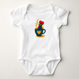 Portuguese Galo de Barcelos Coffee Baby Bodysuit – ベビーボディスーツ