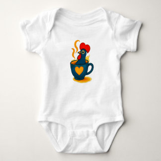 Portuguese Galo de Barcelos Coffee Baby Bodysuit – ベビーボディスーツ