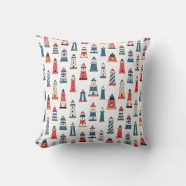 Portuguese Lighthouse Pattern Throw Pillow – Coast クッション
