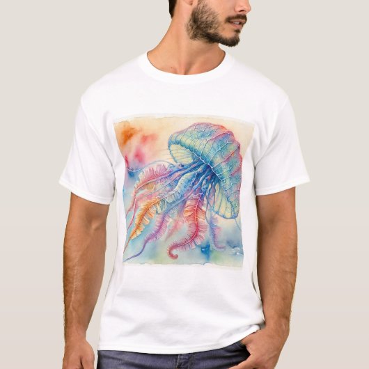 Portuguese Man O War 180724AREF118 - Watercolor Tシャツ (正面)