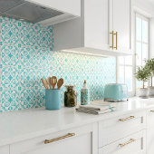 Portuguese Mediterranean Fresh Turquoise White タイル