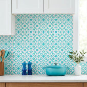 Portuguese Mediterranean Fresh Turquoise White タイル